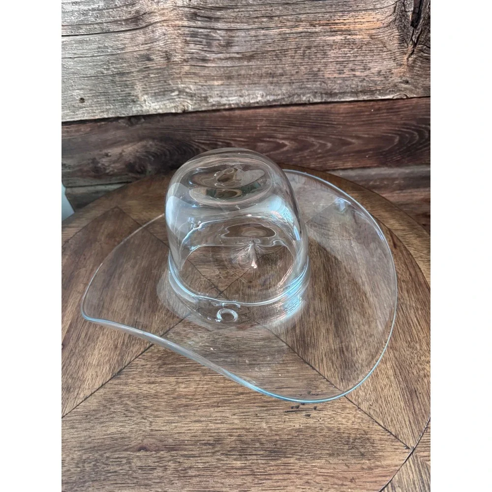 Vintage Blenko Glass Cowboy Hat Ice Bucket Centerpiece 16.5